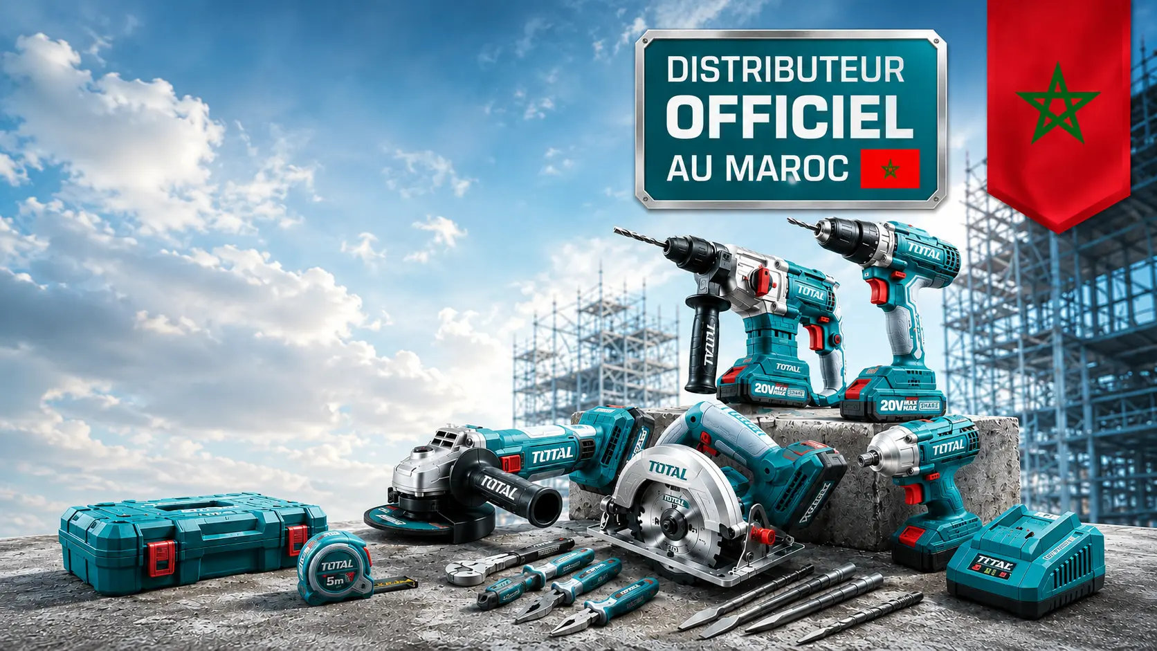Total Tools au Maroc - distributeur officiel outillage professionnel
